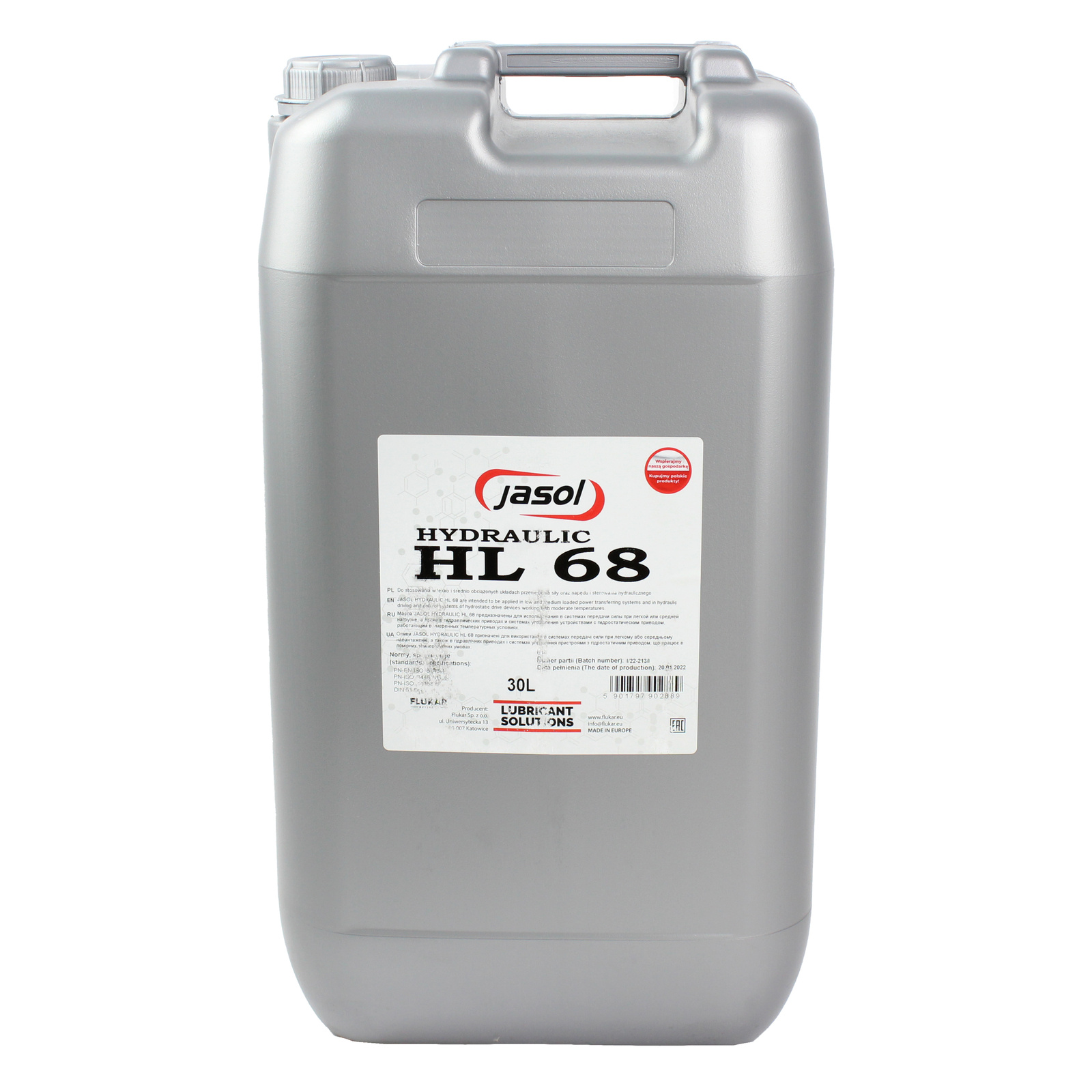 Гидравлическое масло JASOL HL-68 30л.