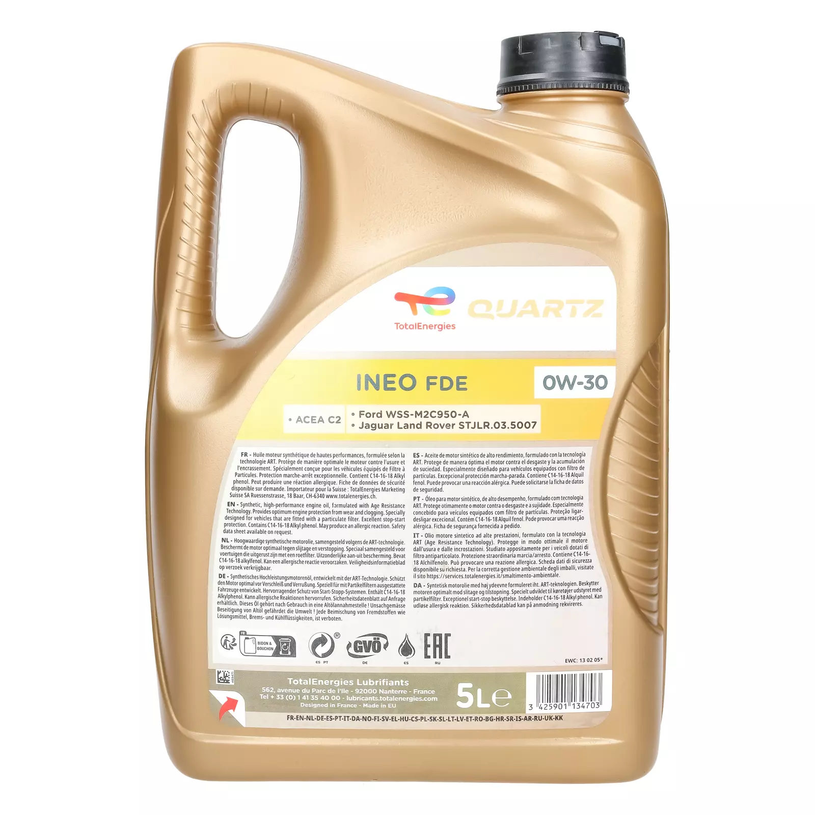 Моторное масло Total Quartz Ineo FDE 0W-30 5л., 27101981